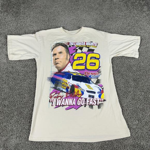 Philcos Other - Talladega Nights Shirt Mens Large Beige Ricky Bobby I Wanna Go Fast